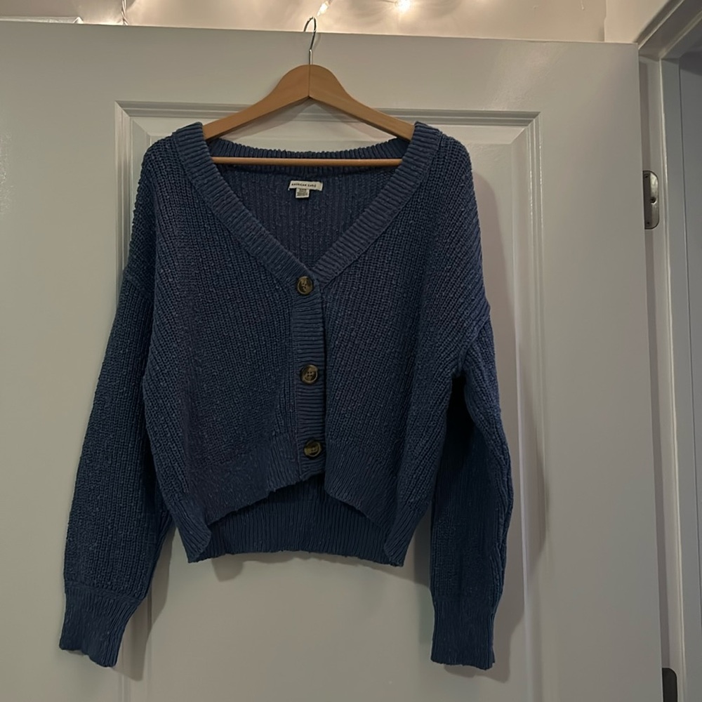 American Eagle Outfitters Blue Cardigan Sweater size Medium
